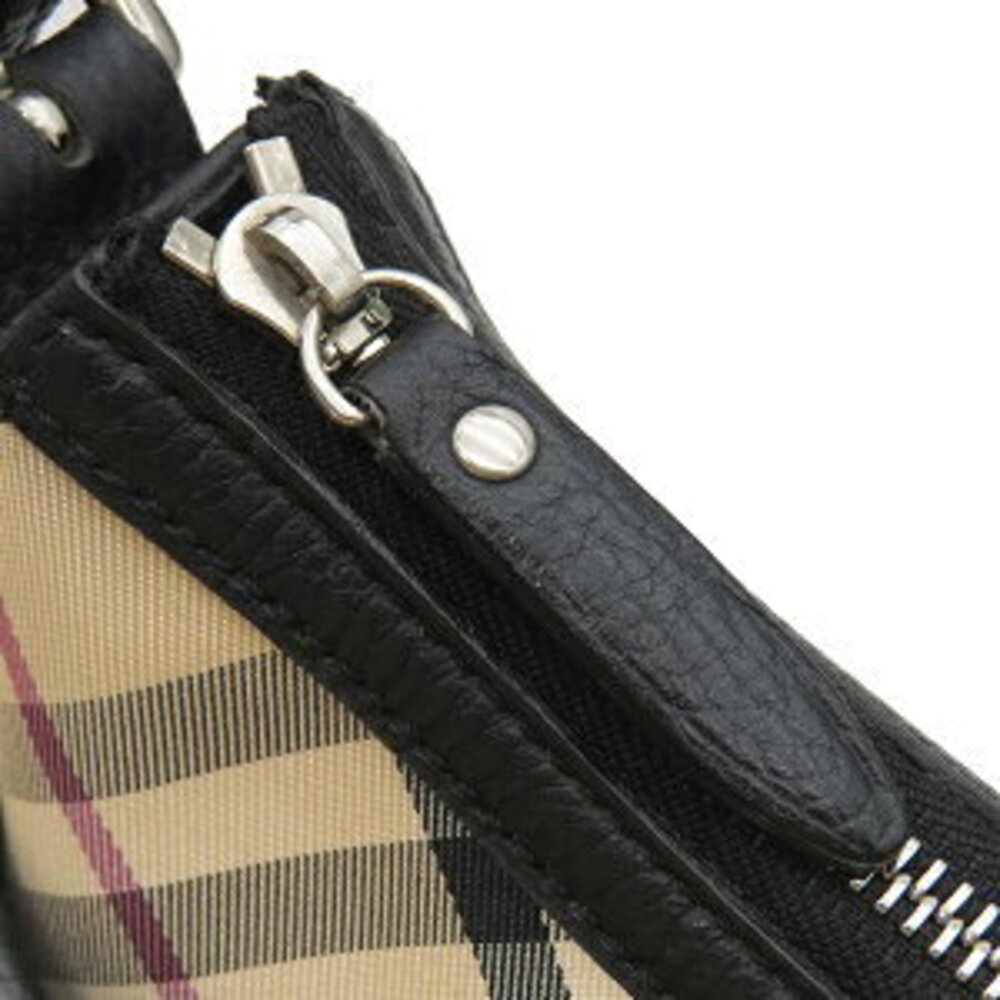 Burberry Shoulder Bag Nova Check Canvas Leather Beige Tan Black - Picture 8 of 9